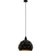 Eglo Roccaforte Lampadario a 1 luce, lampada a sospensione in acciaio,