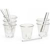 SELETTI Set 6 Bicchierini Caffe' + Palette Vetro