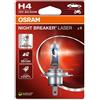 OSRAM NIGHT BREAKER LASER H4, +150% di luminosità in più, lampada