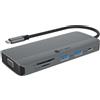 RaidSonic Technology GmbH ICY BOX Docking Station USB-C (10 in 1) con 1 HDMI (4k 60 Hz), 1 VGA (2k