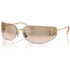 Miu Miu A51S 75 5AK20P Occhiali da Sole Oro/Bronzo Marrone Sfumato