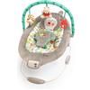 Bright Starts Disney Baby Winnie the Pooh Seggiolino Vibrante Deluxe per Neonati - Pelle Scamosciata Sintetica, Musica, Barra Giocattoli Rimovibile, 0-6 Mesi 2,7-9 kg (Dots & Hunny Pots)