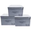 Palucart [1 o 3 PZ] Scatole Maxi Grigio Contenitore Box Organizer Armadio 50x40x25-6901