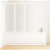 Palucart Box Sopravasca Pieghevole a Soffietto 3 Ante in Acrilico 128-130x140 cm - 130C