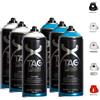 Palucart Bombolette Spray Graffiti AZZURRO BIANCO 400ml SCUDETTO NAPOLI Vernice + Testine