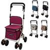 Mobiclinic®, Deambulatore Pieghevole per Anziani, Carrello Spesa, 21 l, Coliseo, Marchio europeo, con Borsa Della e Freni, Sedile Imbottito, Monoleva, Acciaio