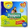 Pampers 6x Bundle Pampers Pannolone Sole Luna 3- 6 Mini
