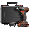 BLACK+DECKER TTrapano/Avvitatore Autosense™ 18V Litio in valigetta. ASD184K-QW