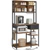 VASAGLE Scaffale Cucina con Multipresa, Mobile Cucina, 40 x 100 x 180,4