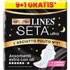 LINES SETA ULTRA EXTRA NOTTE con ali Pacco scorta da 10 assorbenti per ciclo