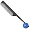 Pettine 24x Bundle Pettine Coda Plastica Nero Cosmo