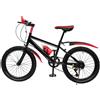 Bicicletta Bambino 20 Pollici MTB Ragazzo Mountain Bike 6-10 Anni - Nero/Rosso