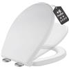 Tavoletta WC Con Chiusura Rallentata, Copriwater Bianco Ovale, Sedile WC Soft-Cl