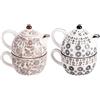 AD TREND 1 Pezzo Teiera in Ceramica con Tazza Tricy 2 Decori