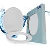 WENKO Sedile WC Vigone Antibatterico, Fissaggio in Acciaio Inossidabile, Termoindurente, 37.5 x 45 cm, Bianco