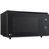 LG MJ3965BPS Forno Microonde Smart Inverter Combinato e Ventilato con Doppio Grill, 39 Litri, 1350 W, Programmi Automatici, 5 Livelli di Potenza, Piatto Microonde Crispy Incluso - Nero Fumè