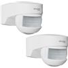 ETAPLEX Oktaplex Lea - Set di 2 sensori di movimento per esterni, IP54, sensore