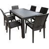 Does not apply Dimaplast2000 AMZ004 Set Garden Top Tavolo E 6 Poltrone in Resina Effetto Rattan