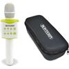 Bontempi | Microfono Wireless con Custodia e Altoparlante Karaoke, Effetto Cambiavoce, Volume e Eco Regolabili, 27x7.5x7.5 cm