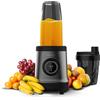 Cecotec Frullatore Portatile Nutriblender Fusion Touch. 1000W, Lama 6 Foglie Black Titanium, 2 Bottiglie 500ml e 900ml, Spia Luminosa, Coperchi Intercambiabili, Gusta Nutrienti Intatti per la Salute