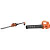 BLACK+DECKER Tagliasiepi a Batteria Litio su asta di prolunga - Lunghezza lama 43 cm & Soffiatore Foglie a Batteria Litio Sistema Assiale, Velocità di soffiaggio 145 Km/h