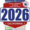 COMPLIANCE AUDIT CENTER Poster 2019 California State and Federal Labor Laws - OSHA Workplace Compliant 61 x 91 cm - All In One richiesto - Rivestimento UV