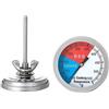 Termometro per Barbecue in Acciaio Inox Termometro da Forno 100-550 F Temperatur