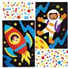 Baker Ross- Kit Mosaico Sistema Solare, Arte e Artigianato per Bambini (Confezione da 4), Colore Carta, AW910