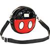 Disney Topolino Air-Borsa a Tracolla Rotonda Padding, Nero, 18.5 x 18.5 cm