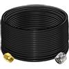 TUOLNK Cavo di prolunga antenna SMA a N RG58 49.2Ft (15M) Low Loss WiFi nero SMA