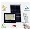 FARO Faretto LED Solare 200W con Pannello Fotovoltaico Telecomando Impermeabile IP65