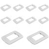 A2ZWORLD 10 Pezzi Placca Plastica Ovale, 3 Moduli Posti Per Scatola 503,