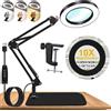 Kevsuvqin Lampada con Lente di Ingrandimento Professionale, 10x Lente di