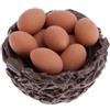 Set Di Uova Di Gallina E Nido In Miniatura Per Casa Delle Bambole In Scala 1/12