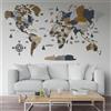 WoodLeo Mappamondo in legno (in italiano) - Decorazione murale in 3D -