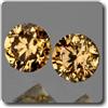 A Bijoux Pietre E Minerali. 0,05 Cts Lotto Di 2 Diamanti Champagne. VVS Africa.