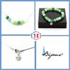 A Bijoux Pietre E Minerali. Set Bracciale Collana Perle Agata Verde + Avventurina +