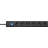Kopp UNOversal® 232805008 - Ciabatta multipresa a 6 prese, 1,4 m, con interruttore e grande distanza, avvitabile con protezione da contatto, per interni ed esterni, colore: antracite