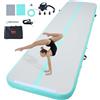 VEVOR Airtrack - Tappetino da ginnastica 10 cm, tappetino da allenamento spesso 3 M/4 M/5 M/6 M, tappetino da palestra gonfiabile con pomp elettrico