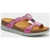 DR.SCHOLL SCHOLL ciabatte sandali NEW BOGOTA' WEDGE plantare BioPrint ROSA FUXIA SILVER pe