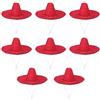 Boland - Sombrero Puebla, 8 pezzi in un set, diametro 49 cm, costume messicano, cappello da sole, accessori per costumi di carnevale