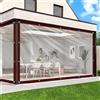 ZOZIJIU Telone trasparente con occhielli - 1,5 x 5 m, impermeabile, telo