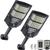 YACAISI Solar Street Lights Outdoor, 8500K LED Solar Powered Light Dusk