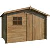 BricoShop24 Casetta in Legno Impregnato 296x200 cm Blockhouse 19 mm con Finestra