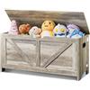 VEVOR Panca Portaoggetti in Legno per Bambini Piccoli 990 x 395 x 480 mm Grigio