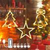 wanakeji Tenda Luci di Natale 30 LED Stelle, Decorazione Finestra Con Gancio Timer