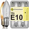 Schuerzenfabrik 10x lampadina a lume di candela conica E10 15V 3W per