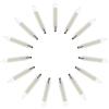 MeetUs 15 Pezzi Lampadine Candele E10 23V 3W, Candele Superiori Lampadine