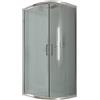 Idralite BOX CABINA DOCCIA BAGNO 80x80 TONDO SEMICIRCOLARE ANGOLARE CRISTALLO SCORREVOLE