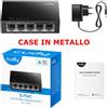 CUDY SWITCH ETHERNET HUB DI RETE 5 PORTE 10/100 Mbps LAN MOLTIPLICATORE SDOPPIATORE B